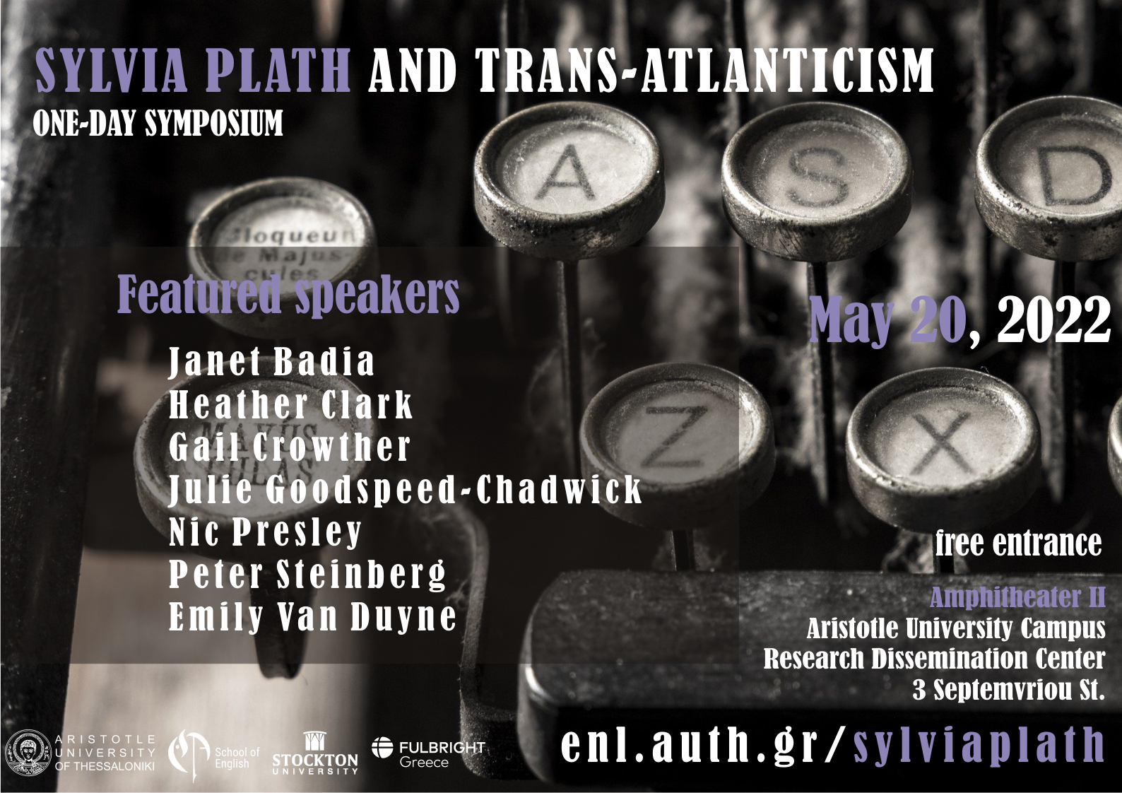 Sylvia Plath & Transatlanticism – Διεθνής Ημερίδα